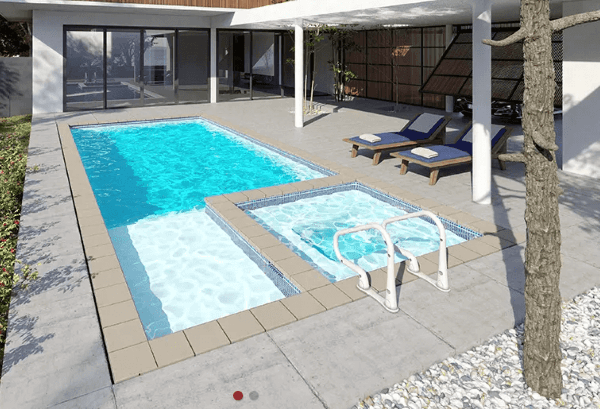 Piscina con Jacuzzi