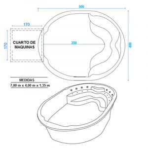 plano piscina andromeda